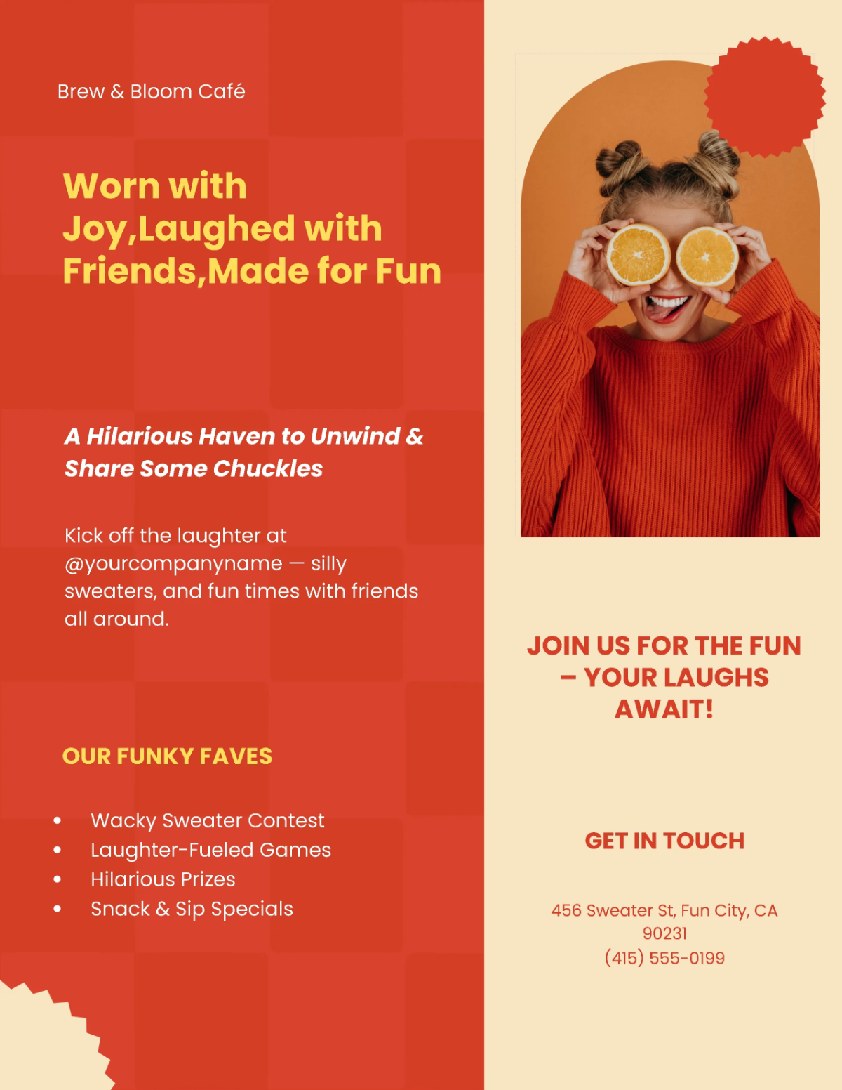 Free Funny Ugly Sweater Flyer Template to Edit Online