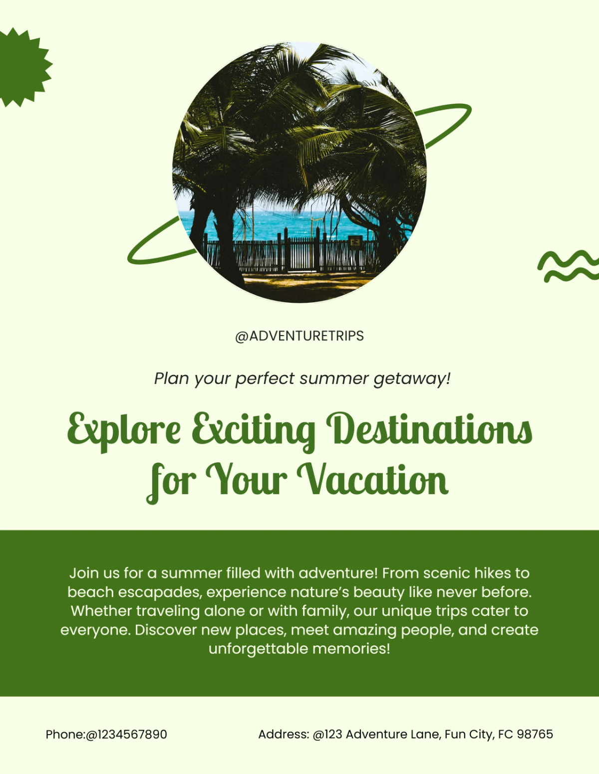 Free Vacation Summer Flyer Template to Edit Online Free Vacation Summer Flyer Template to Edit Online