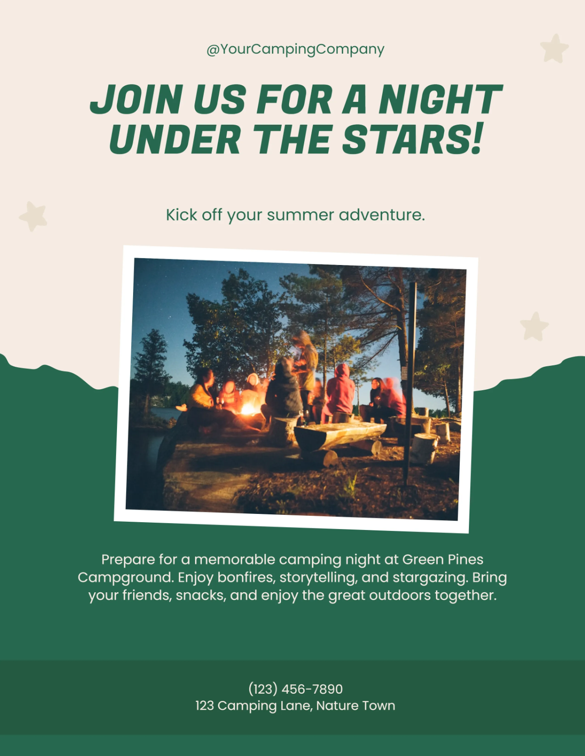 Free Camping Summer Flyer Template to Edit Online Free Camping Summer Flyer Template to Edit Online