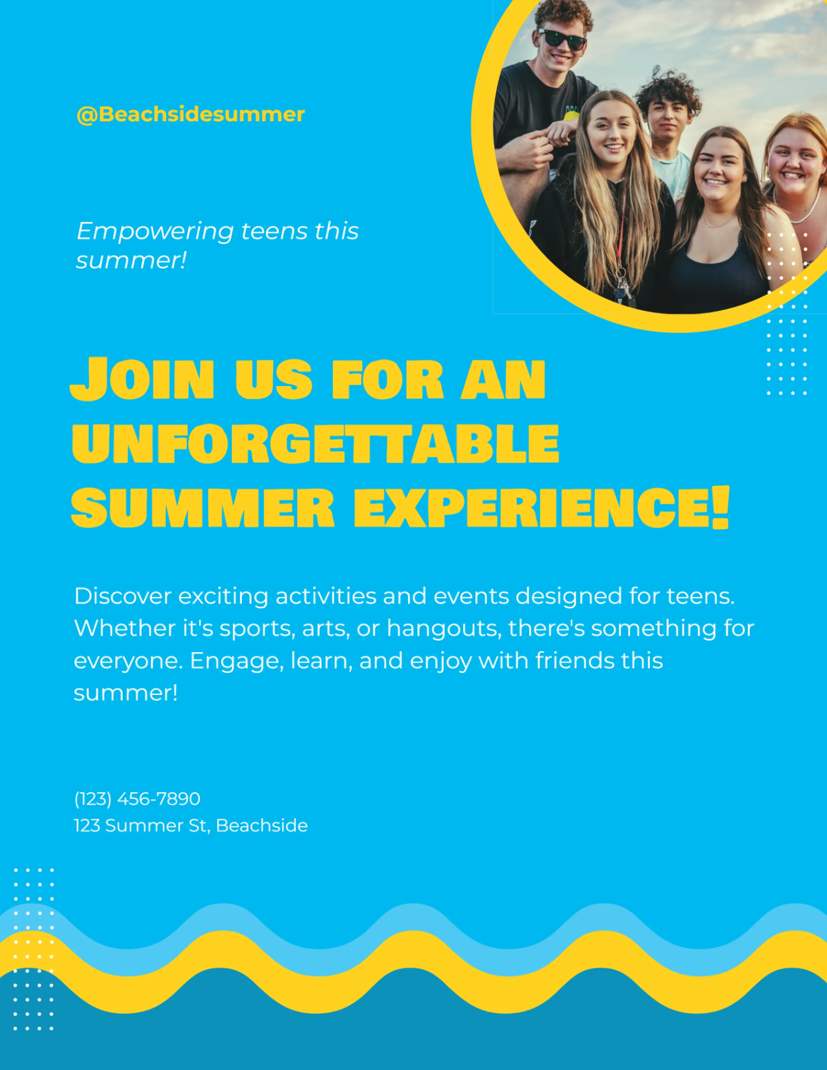 Free Blue Teen Summer Flyer Template to Edit Online Free Blue Teen Summer Flyer Template to Edit Online