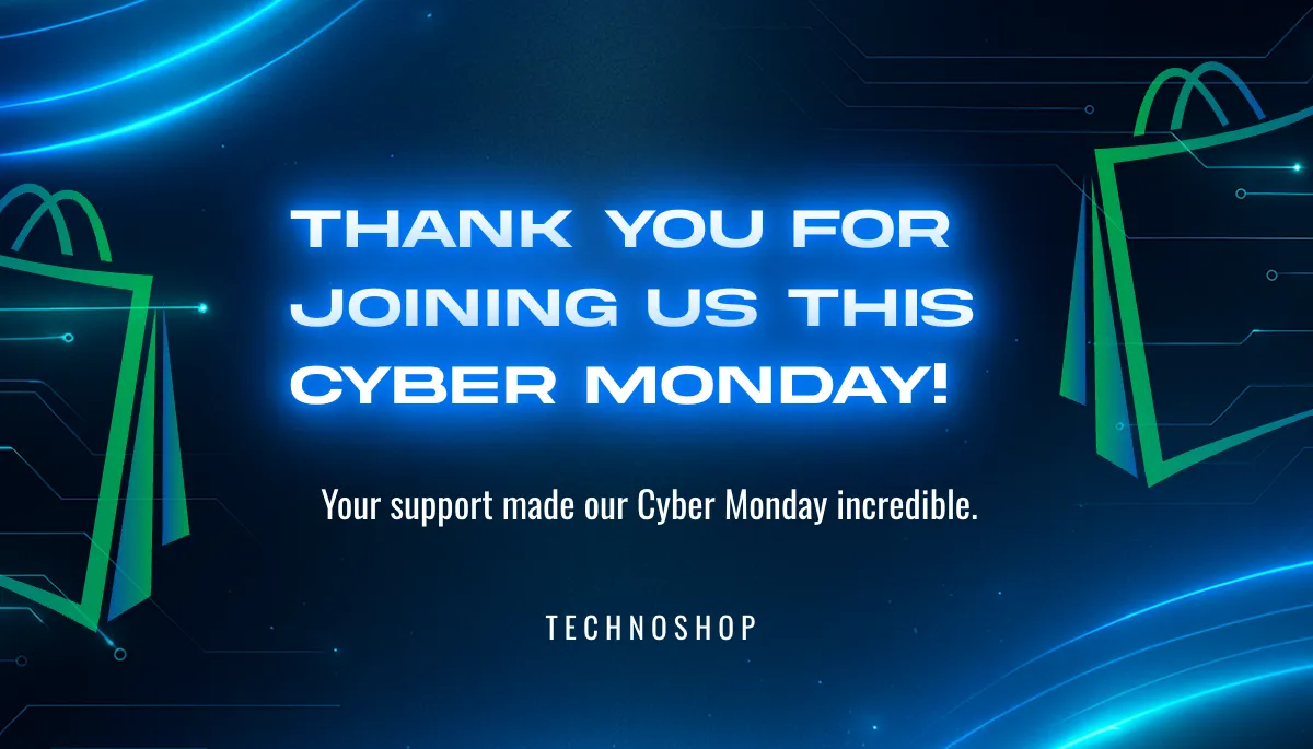 Cyber Monday Thank You Card Template