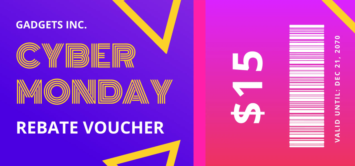 Free Cyber Monday Rebate Card Template to Edit Online