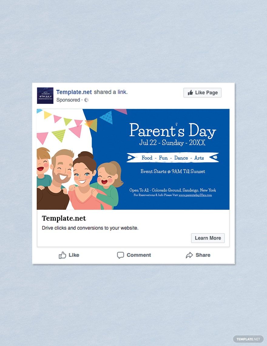 Parent's Day Facebook Post Template
