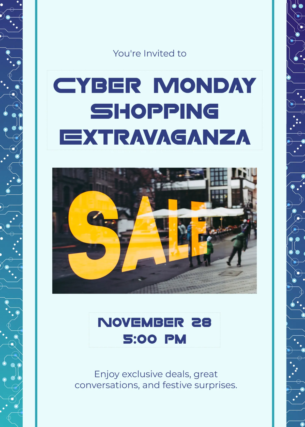 Free Pattern Border Cyber Monday Invitation Template to Edit Online Free Pattern Border Cyber Monday Invitation Template to Edit Online