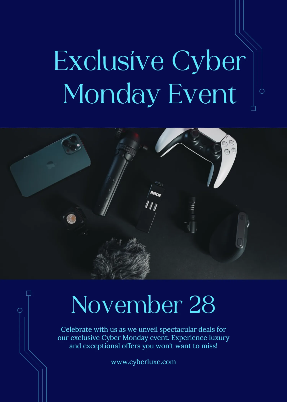Free Luxury Cyber Monday Invitation Template to Edit Online Free Luxury Cyber Monday Invitation Template to Edit Online