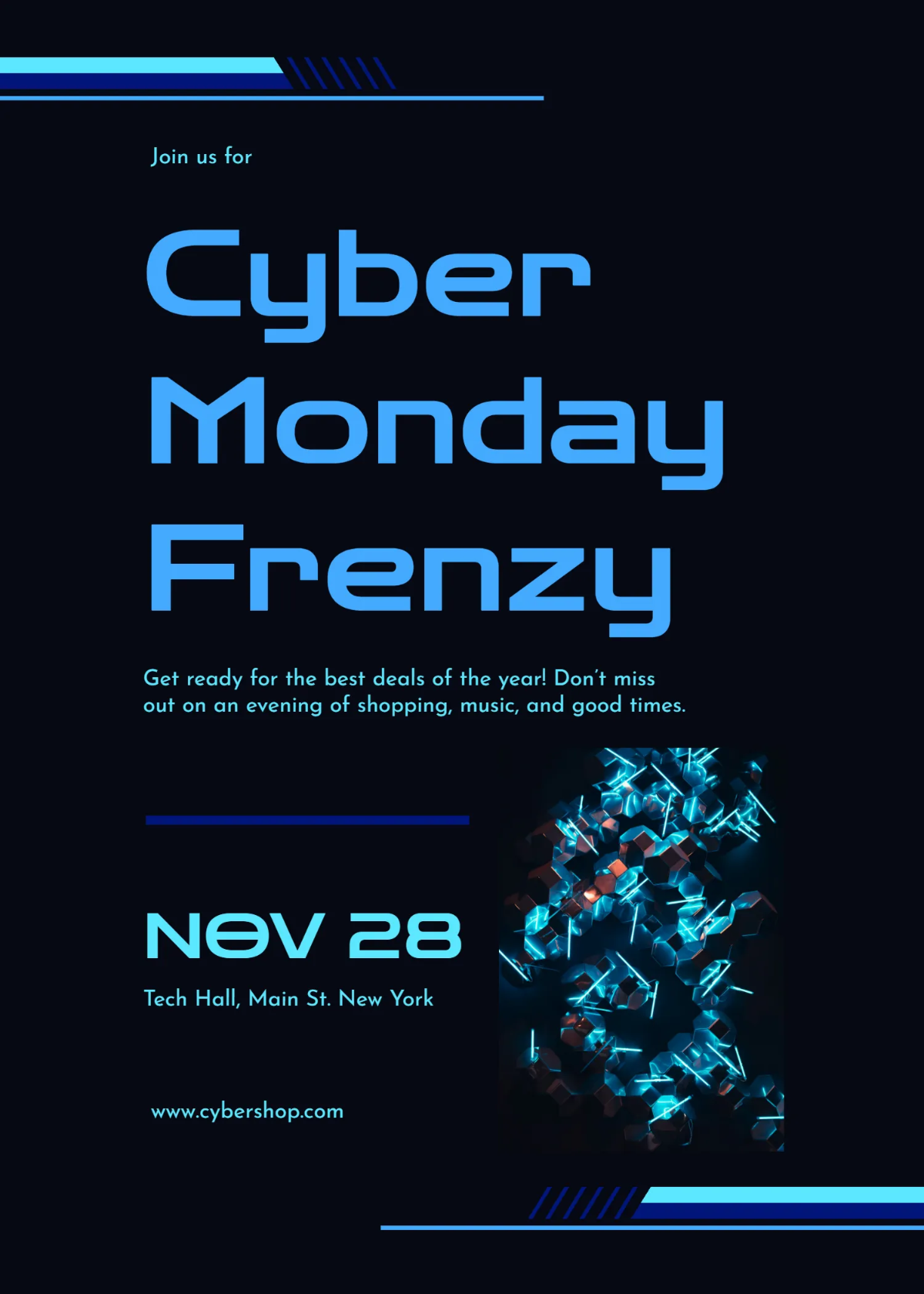 Free Modern Cyber Monday Invitation Template to Edit Online Free Modern Cyber Monday Invitation Template to Edit Online