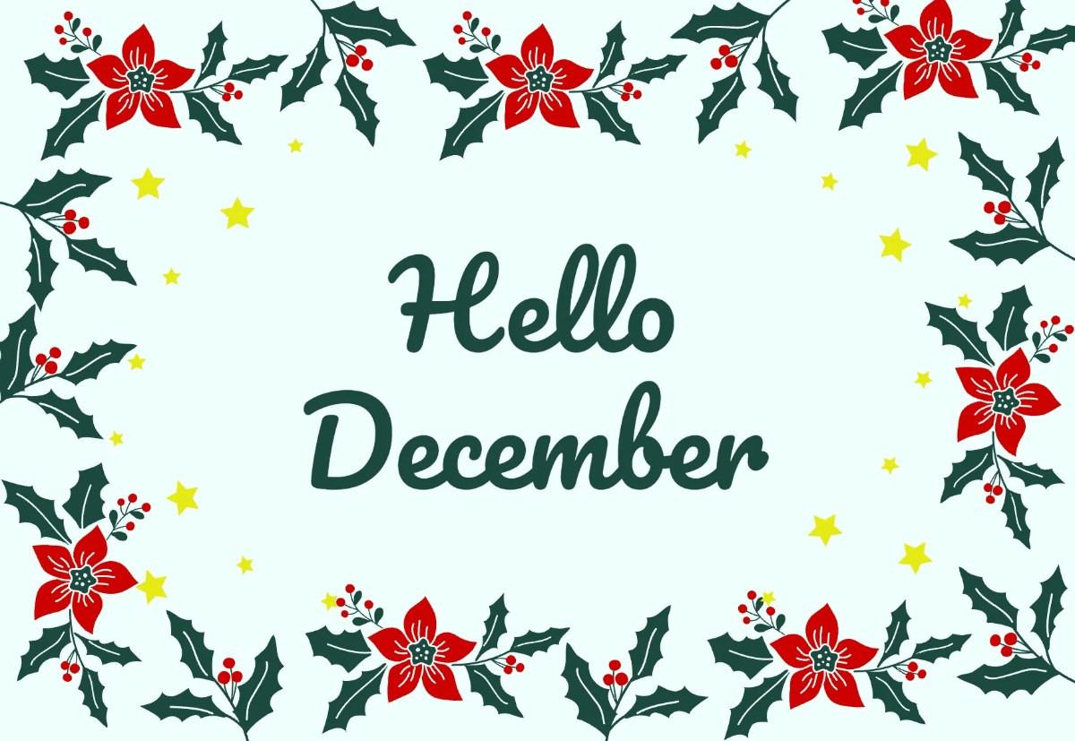 Free Floral December Template to Edit Online Free Floral December Template to Edit Online