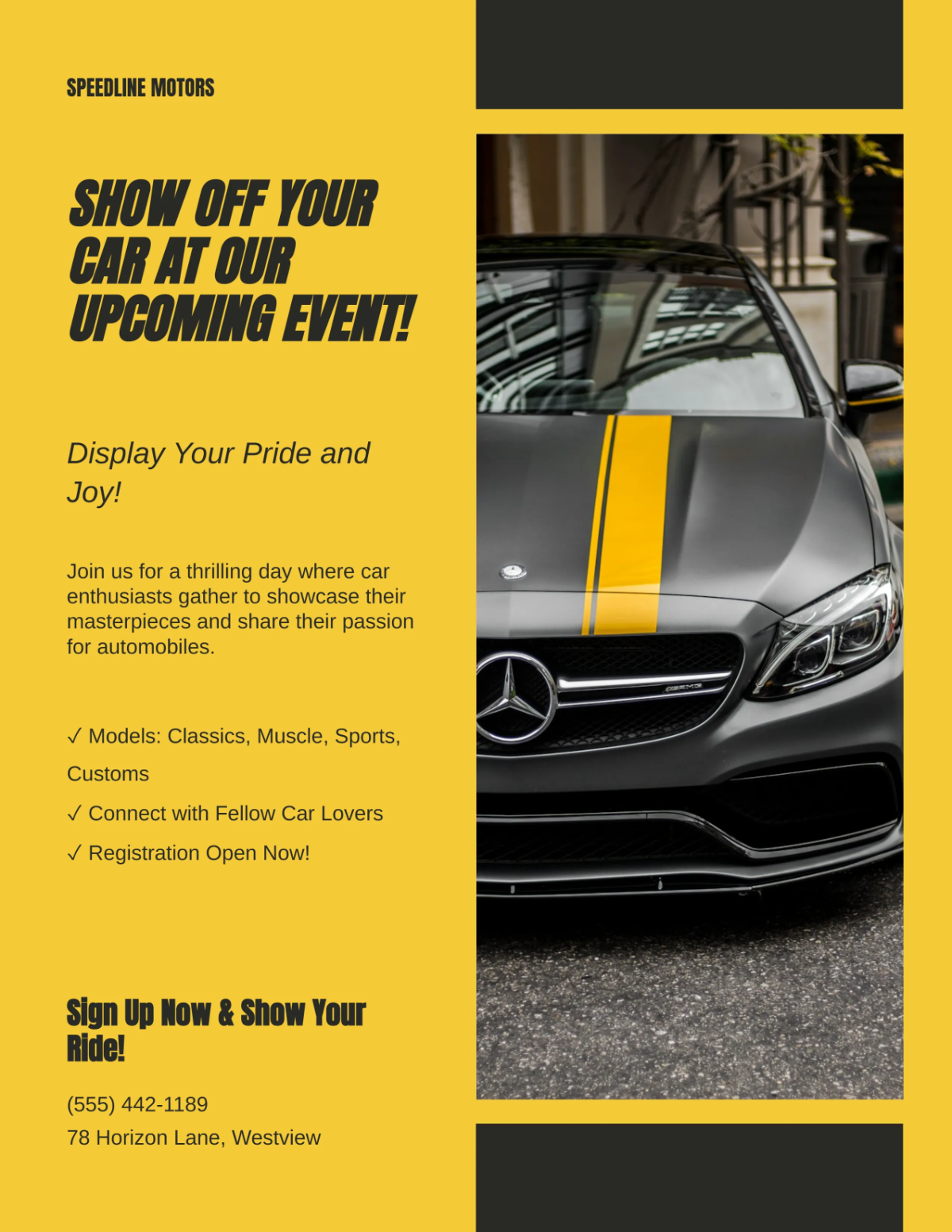 Show Car Flyer Template