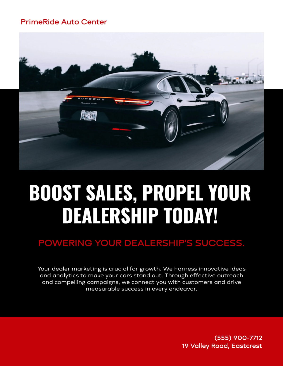 Free Dealer Car Flyer Template to Edit Online
