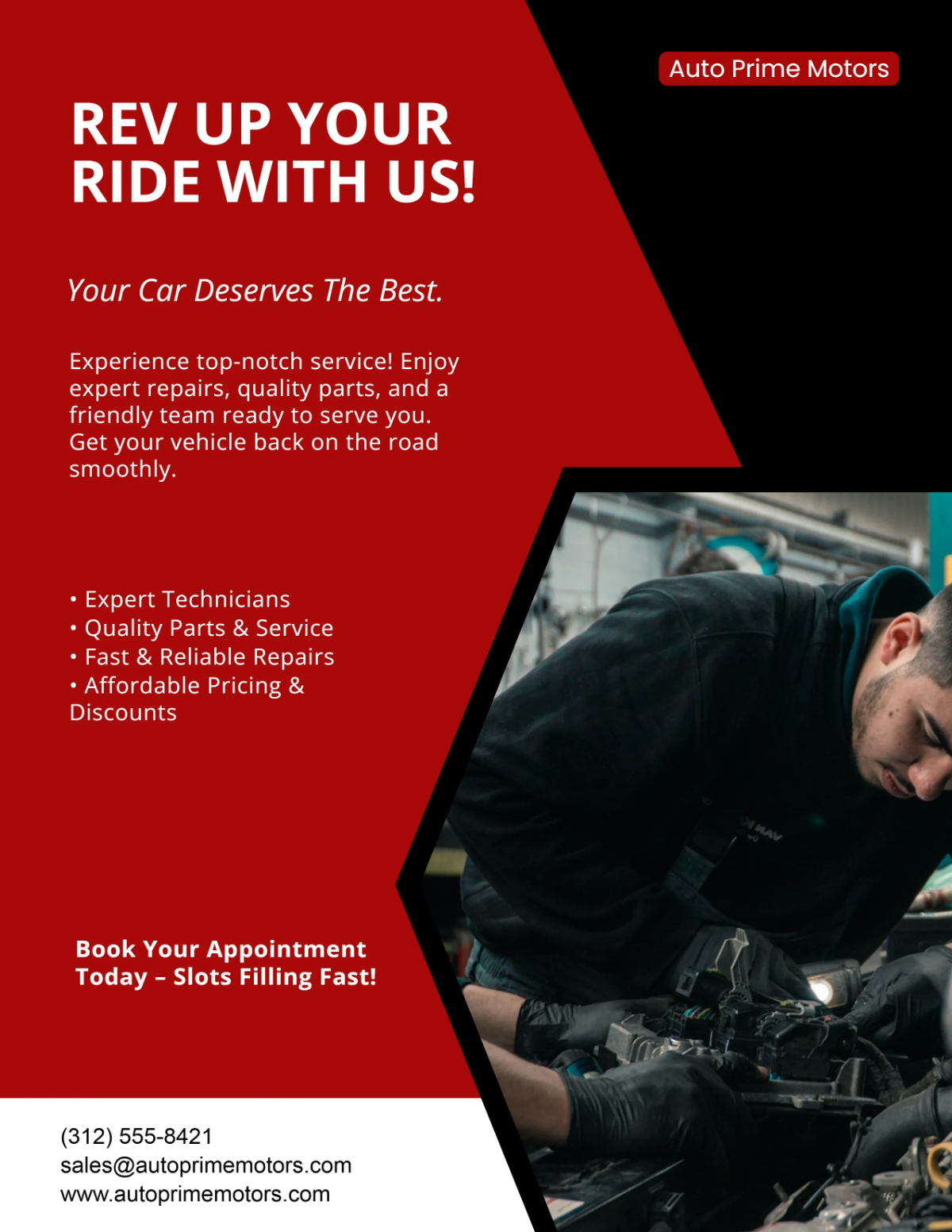 Free Auto Mechanic Car Flyer Template to Edit Online