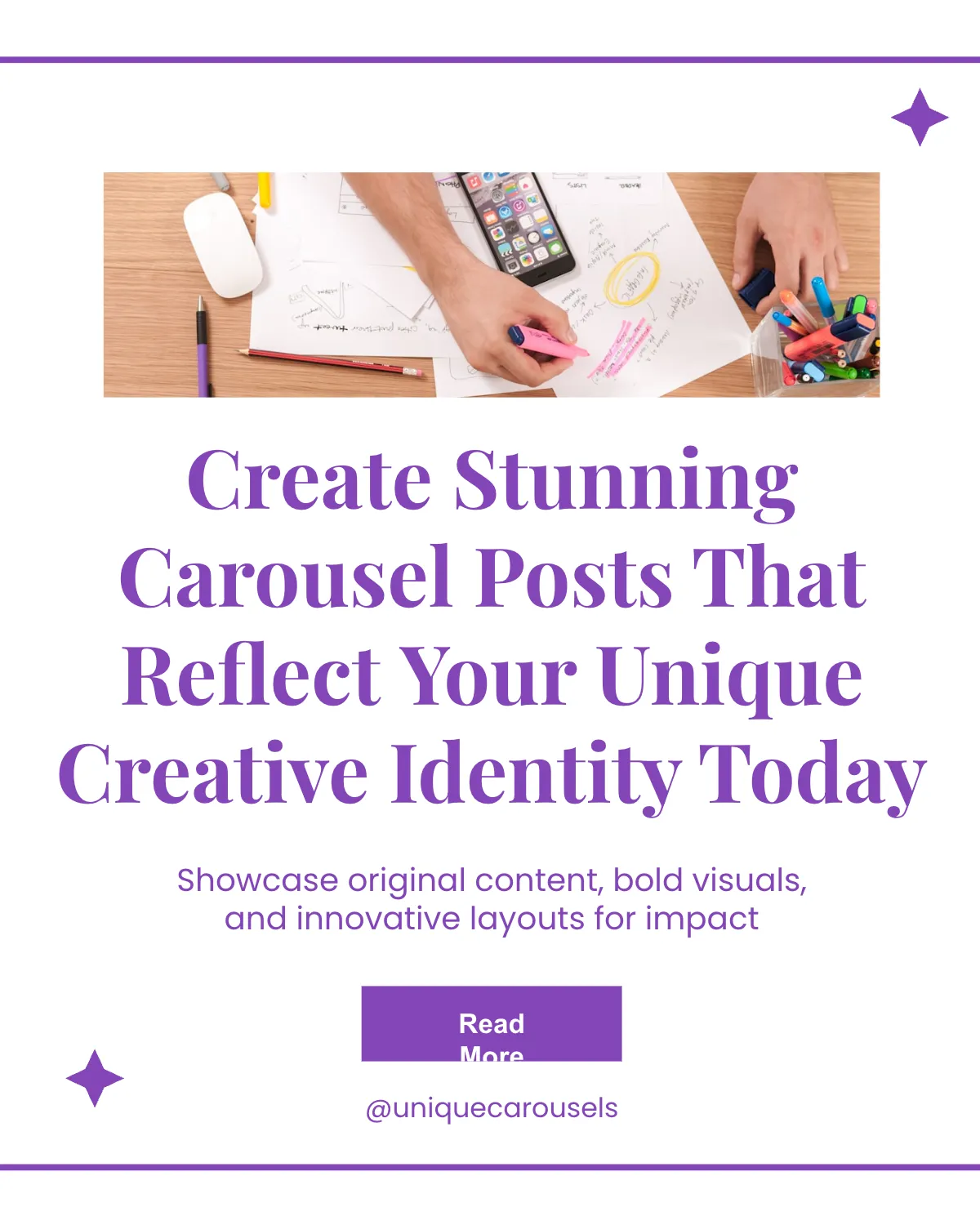 Free Unique Instagram Carousel Template to Edit Online