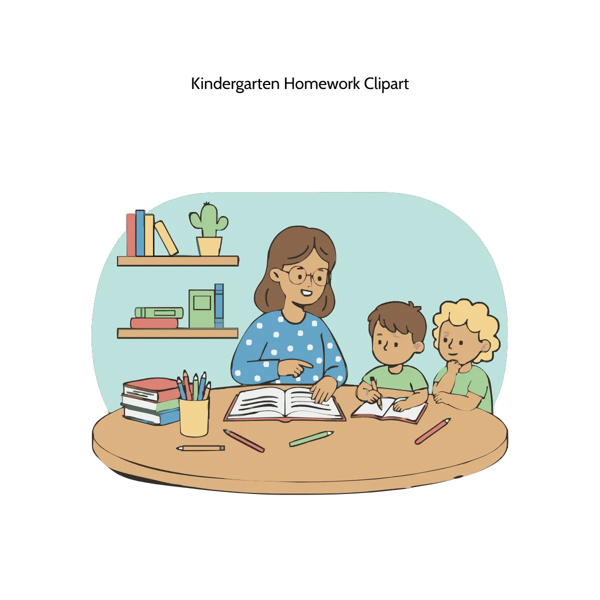 Free Kindergarten Homework Vector Clipart (PNG, SVG) to Edit Online