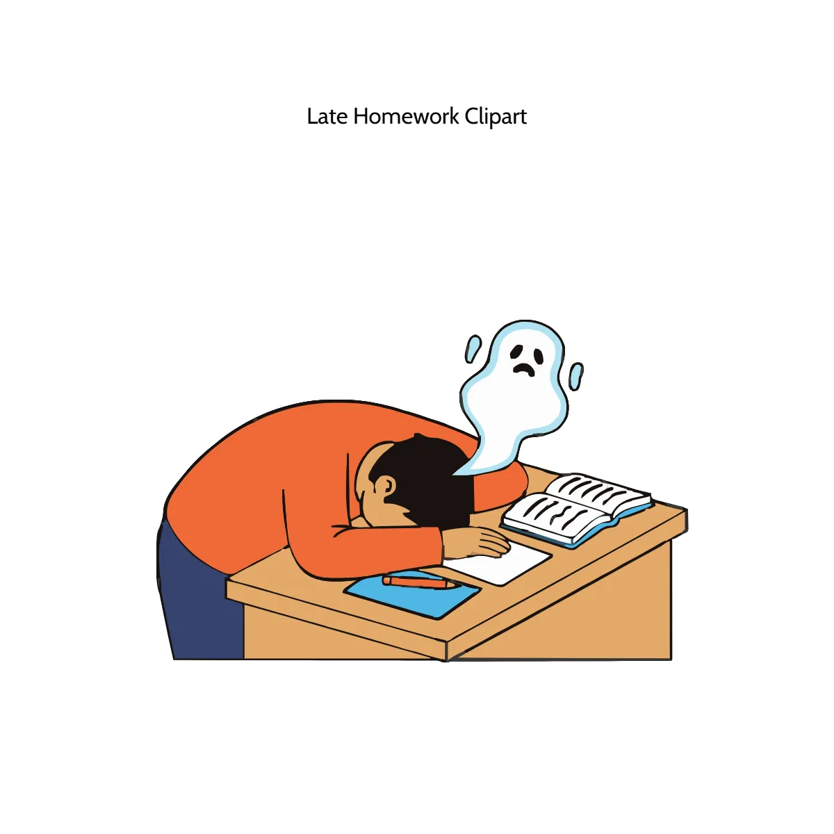 Free Late Homework Vector Clipart (PNG, SVG) to Edit Online