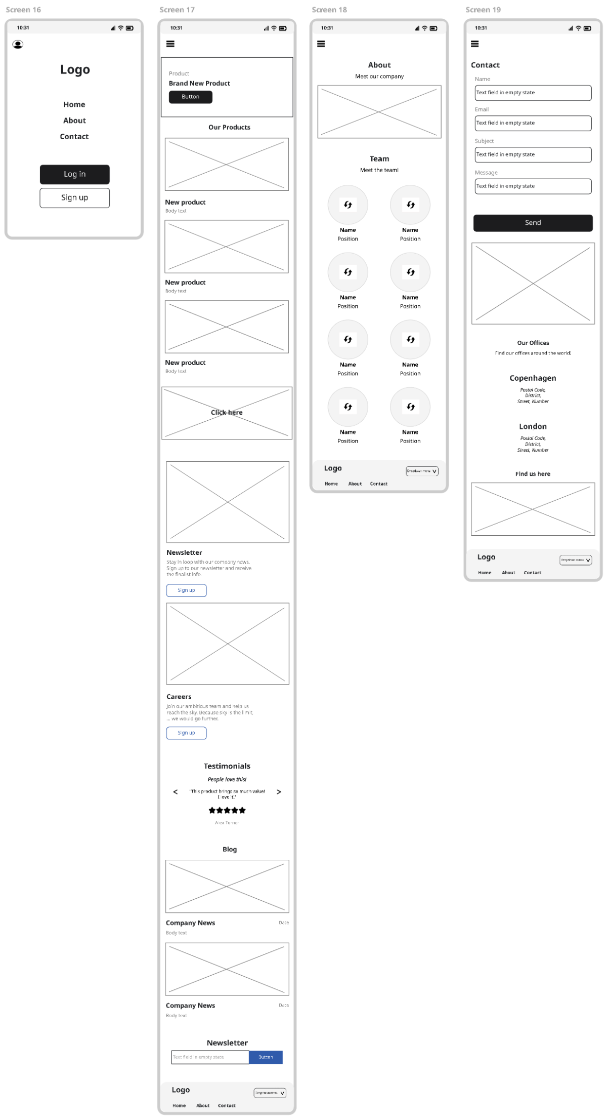 Free Mobile App Wireframe Template to Edit Online Free Mobile App Wireframe Template to Edit Online