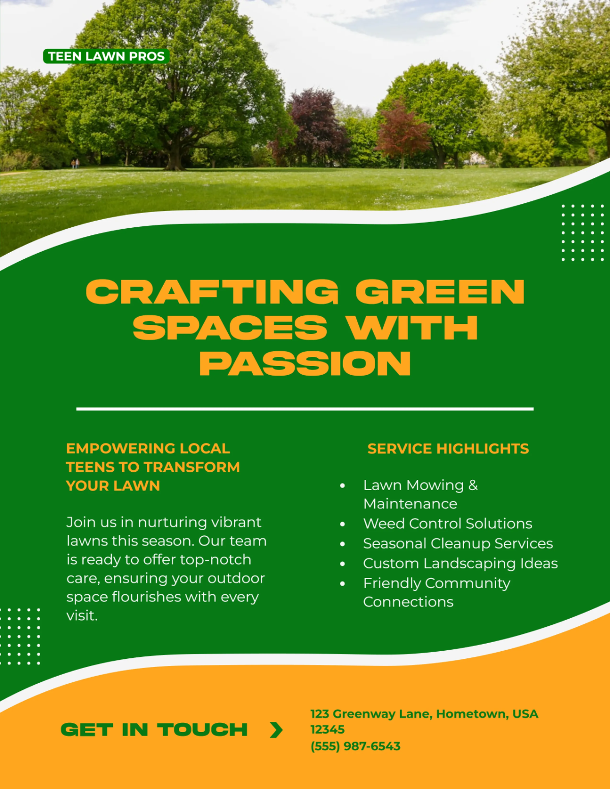 Free Creative Teen Lawn Care Flyer Template to Edit Online