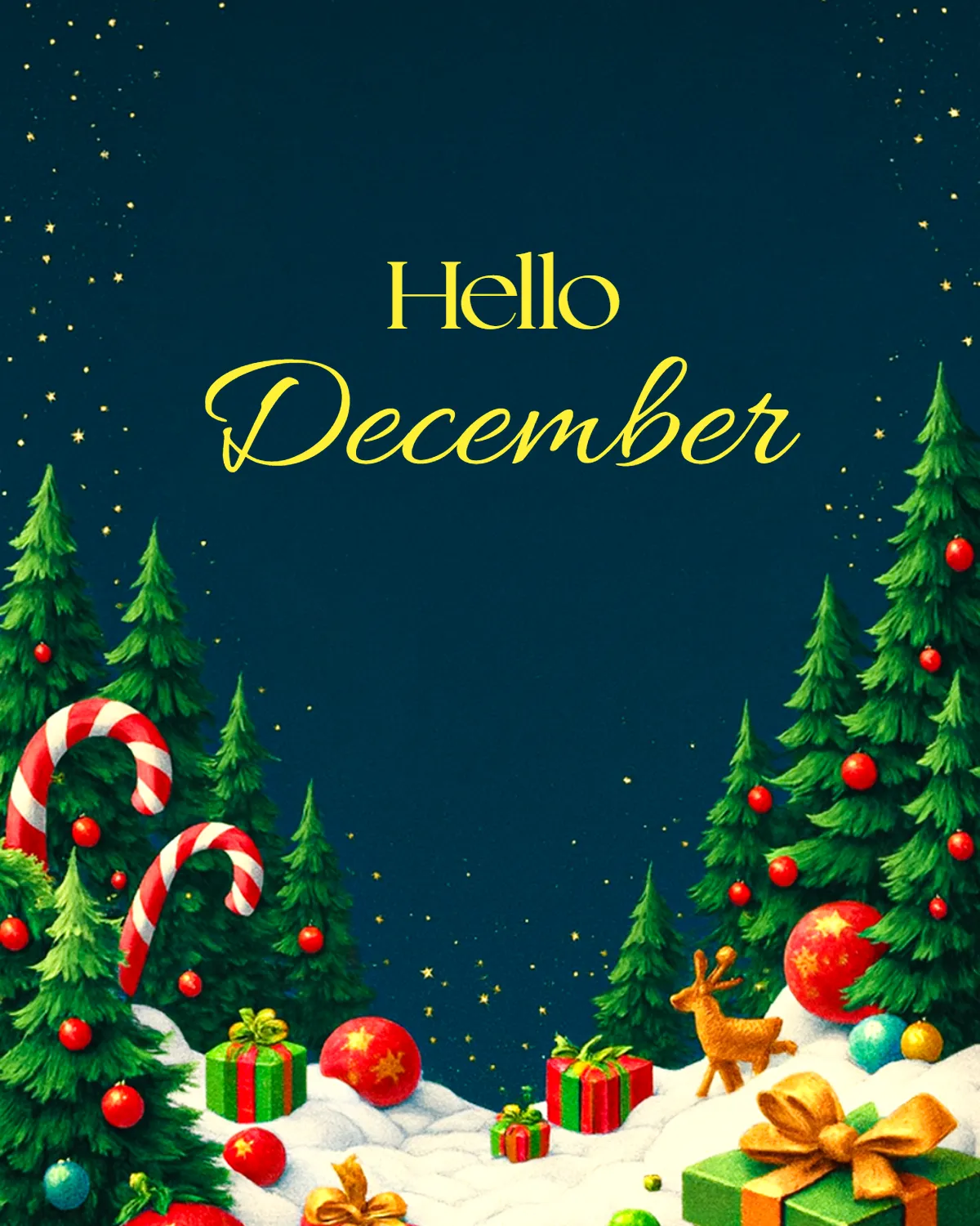 Free Hello December Artwork Template to Edit Online