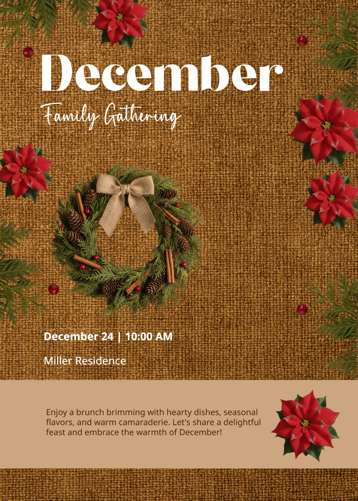 Free Rustic December Template to Edit Online