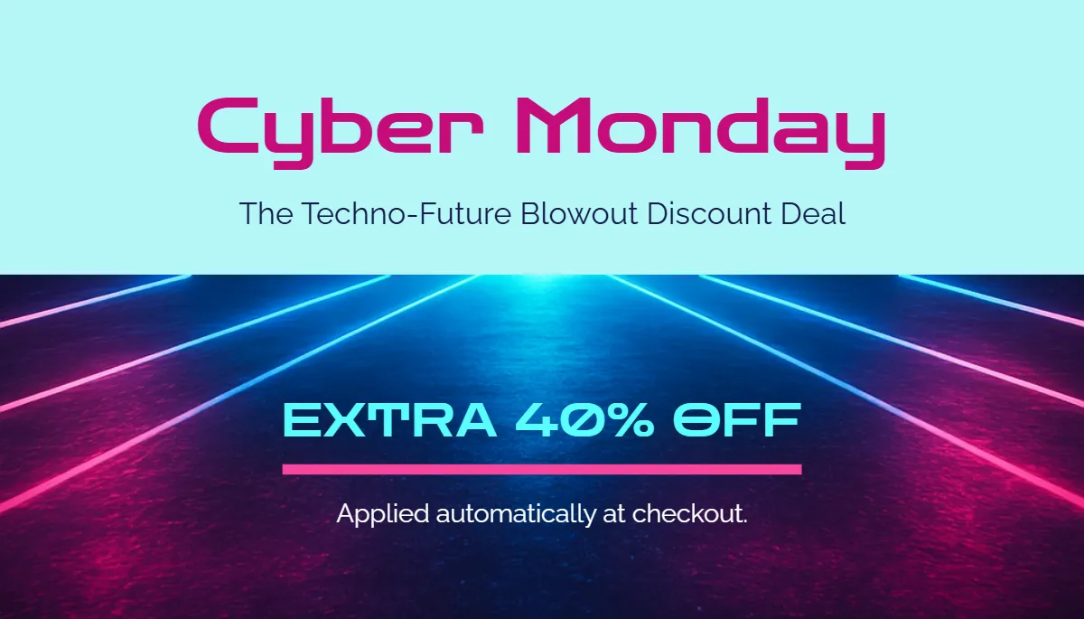 Free Professional Cyber Monday Card Template to Edit Online