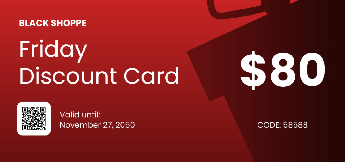 Free Black Friday Discount Card Template to Edit Online