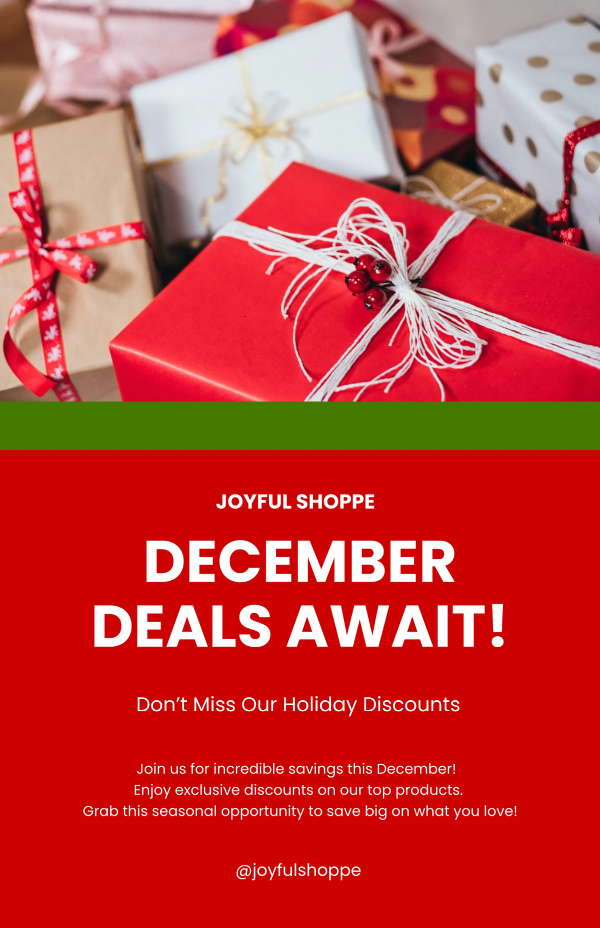 Free December Discount Sale Template to Edit Online Free December Discount Sale Template to Edit Online