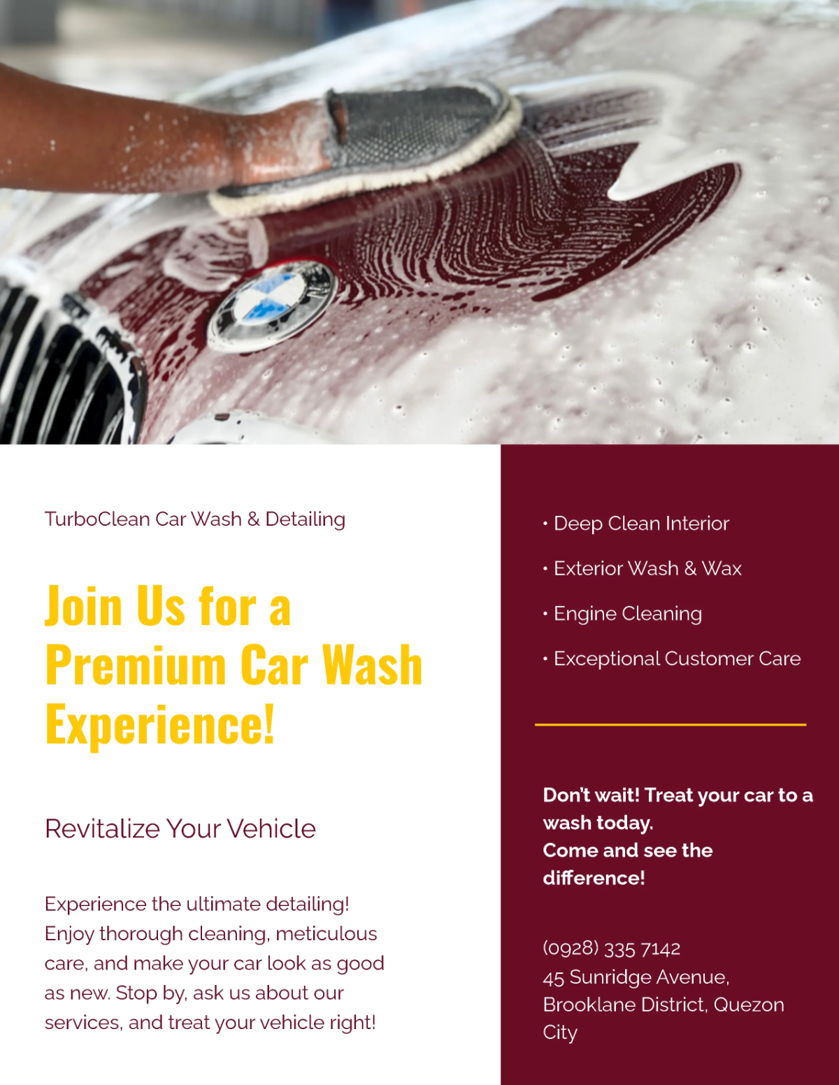 Free Detailing Car Wash Flyer Template to Edit Online