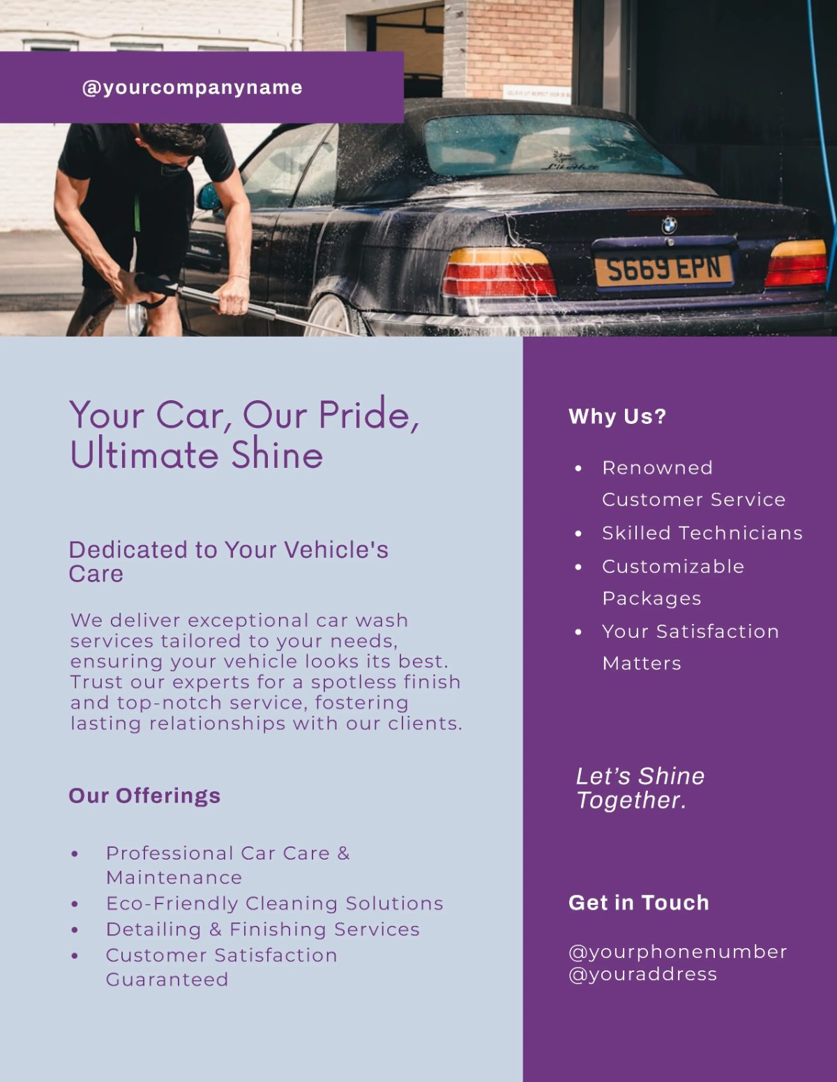 Free Modern Business Car Wash Flyer Template to Edit Online