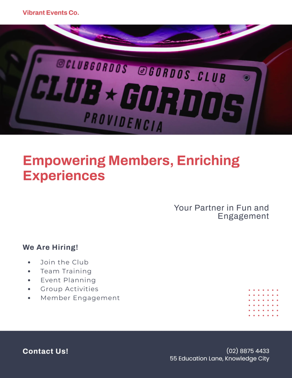 Free Club Hiring Flyer Template to Edit Online