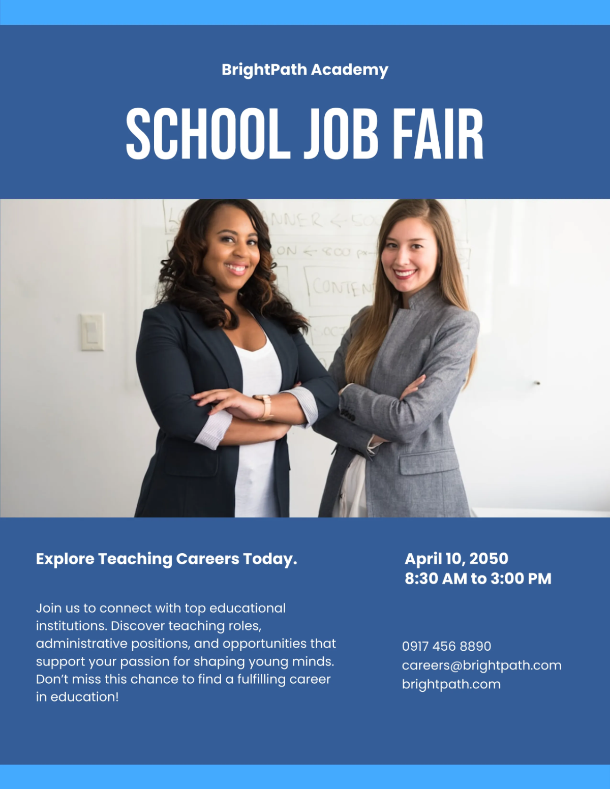 Free School Job Fair Flyer Template to Edit Online