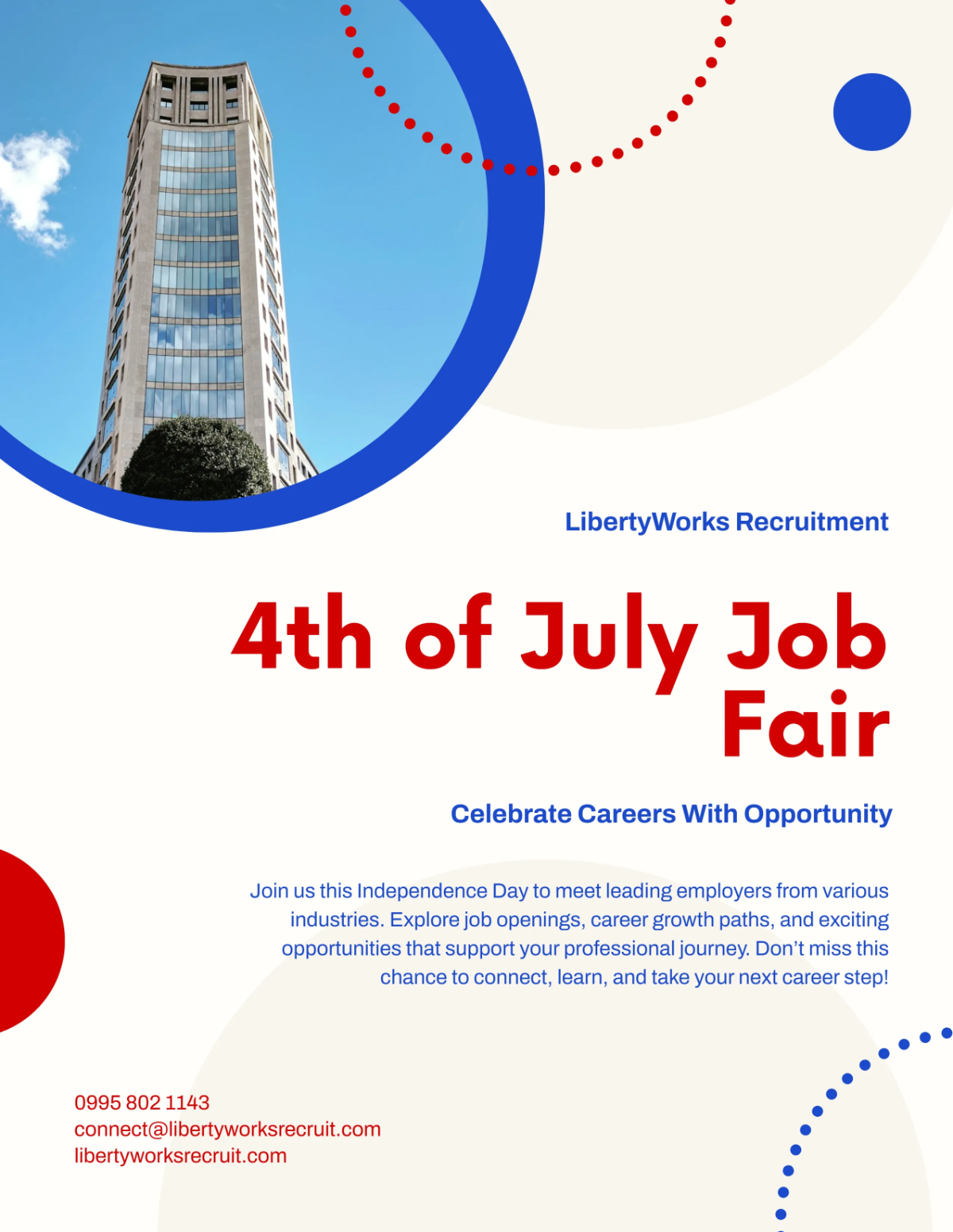 Free 4th of July Job Fair Flyer Template to Edit Online