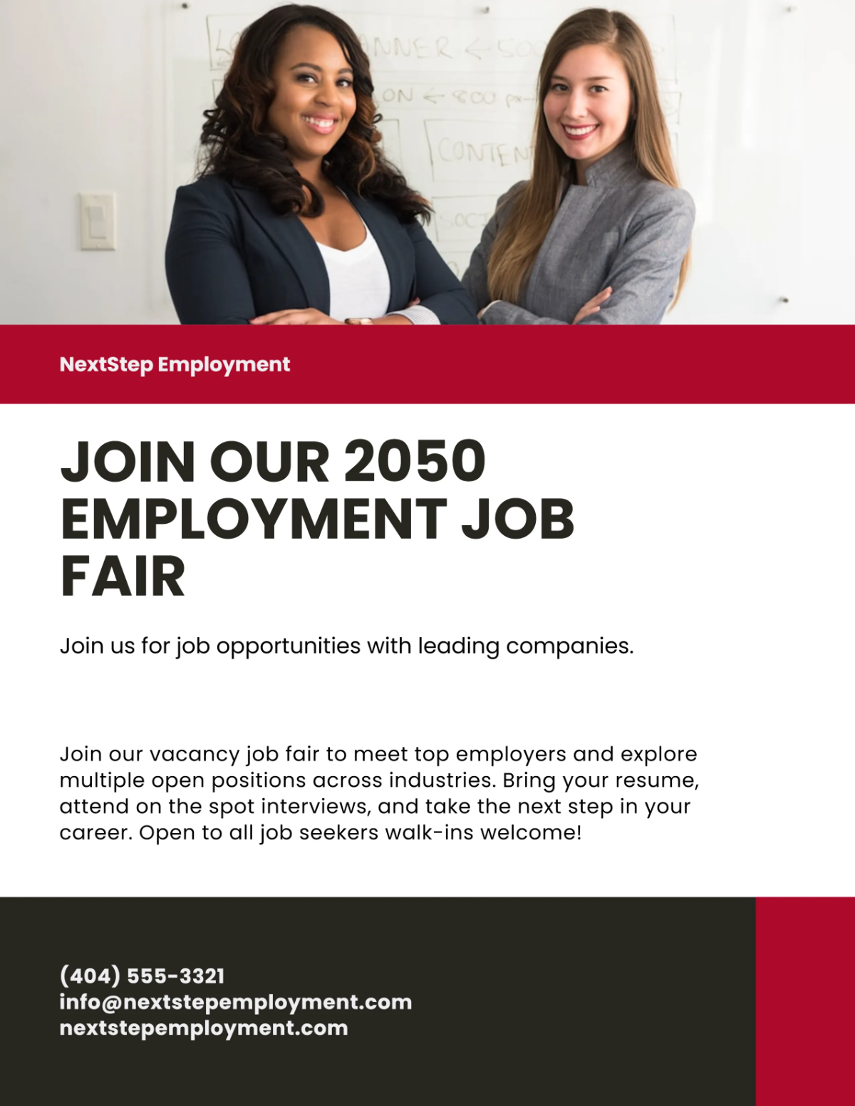 Free Announcement Job Fair Flyer Template to Edit Online