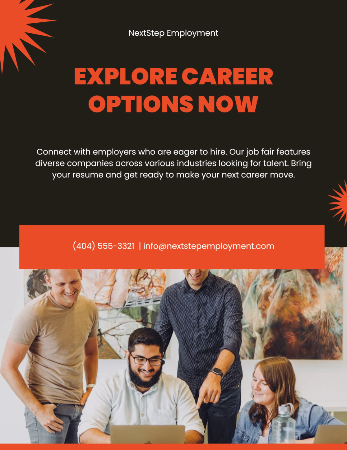 Free Editable Job Fair Flyer Template to Edit Online