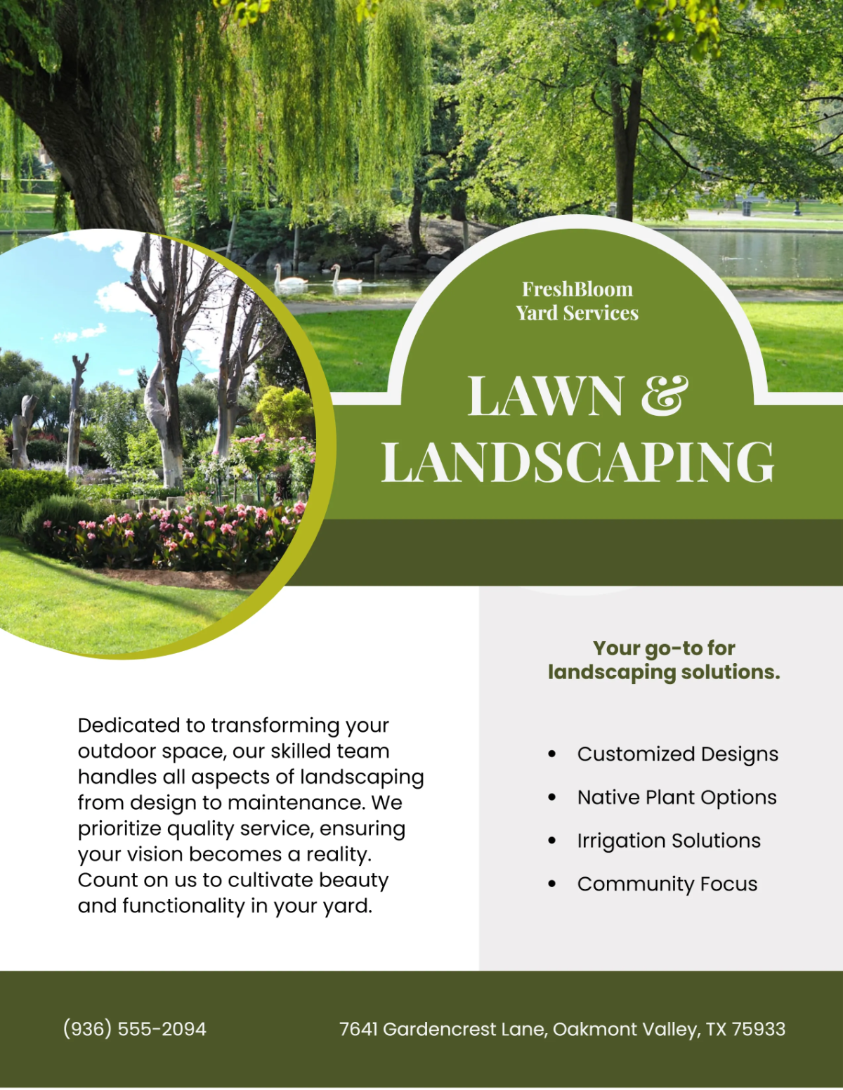 Free Modern Small Business Landscaping Flyer Template to Edit Online Free Modern Small Business Landscaping Flyer Template to Edit Online