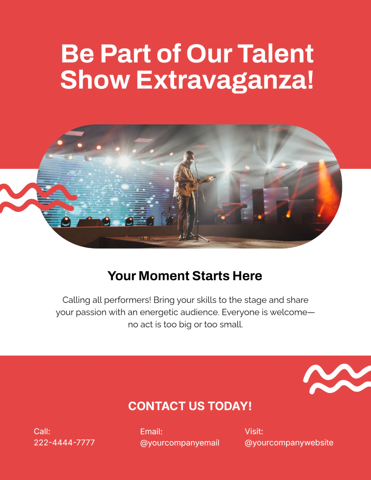 Free America’s Got Talent Show Flyer Template to Edit Online