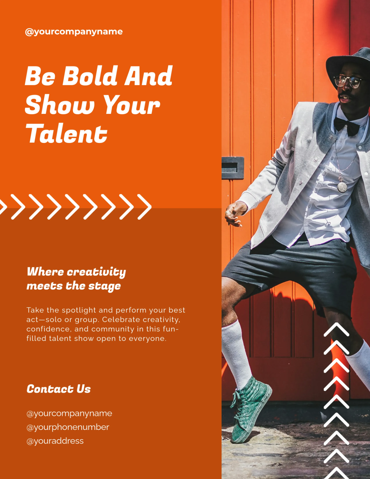 Free Local Event Talent Show Flyer Template to Edit Online