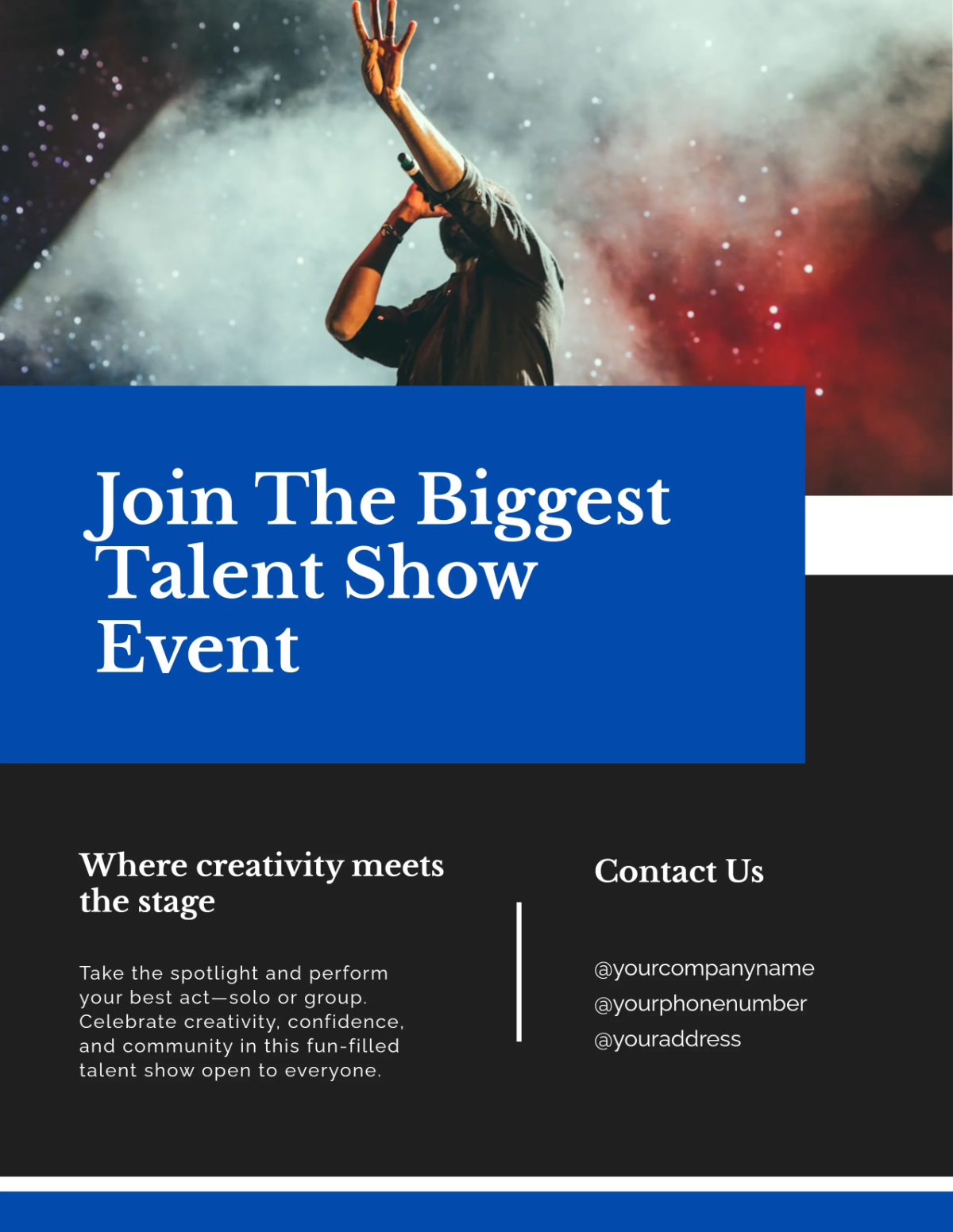 Free Variety Talent Show Flyer Template to Edit Online