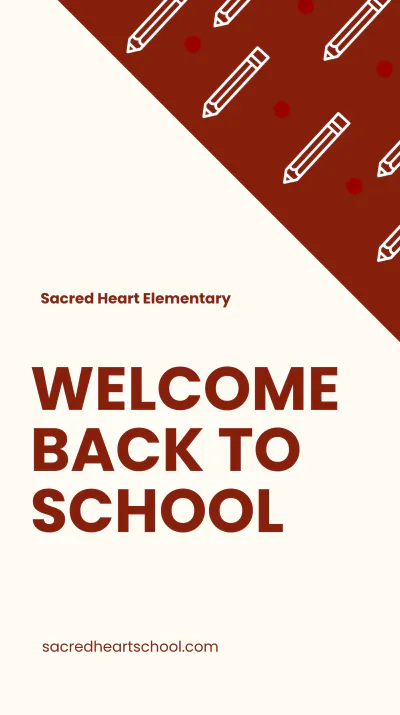Free Back To School Instagram Story Template to Edit Online