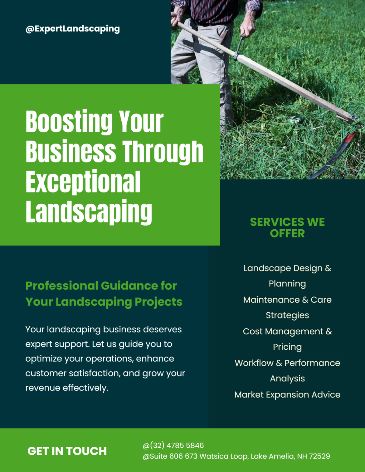 Yard Work Landscaping Flyer Template