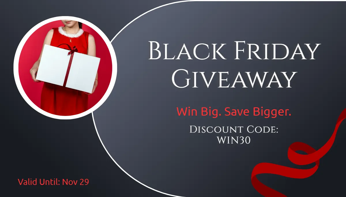 Giveaway Black Friday Card Template