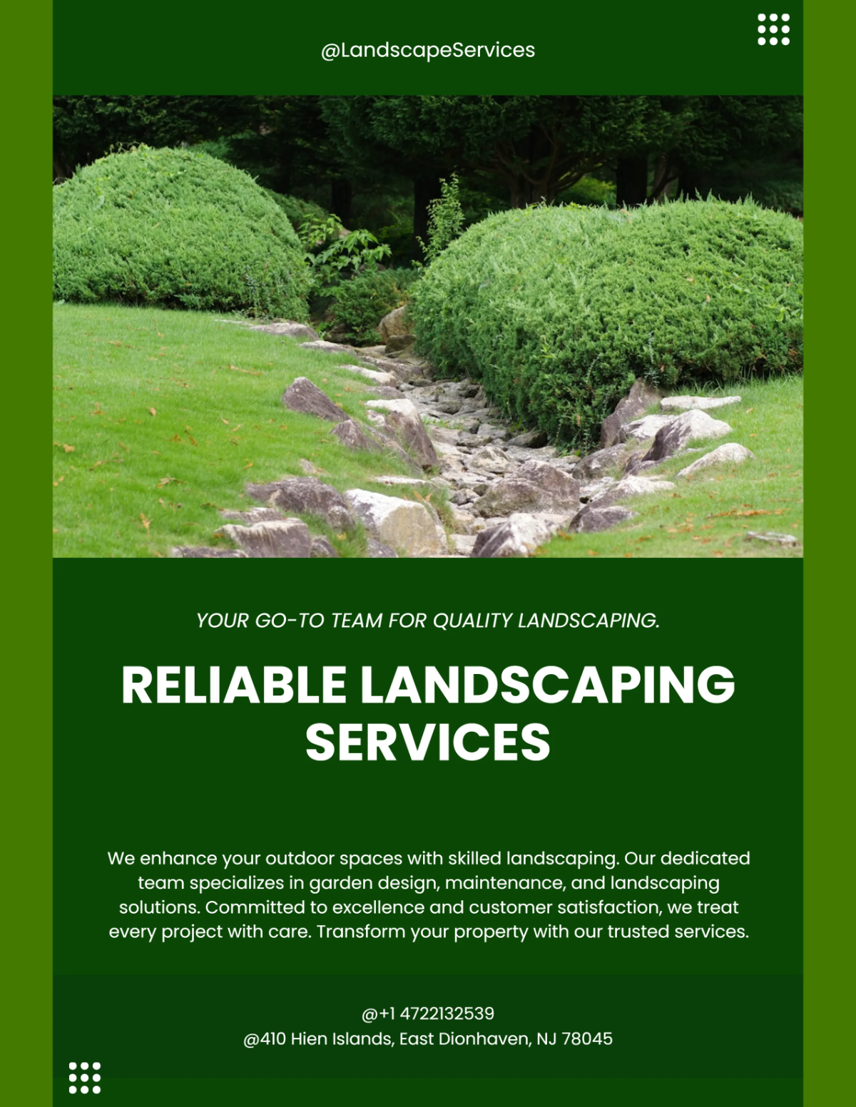 Company Landscaping Flyer Template