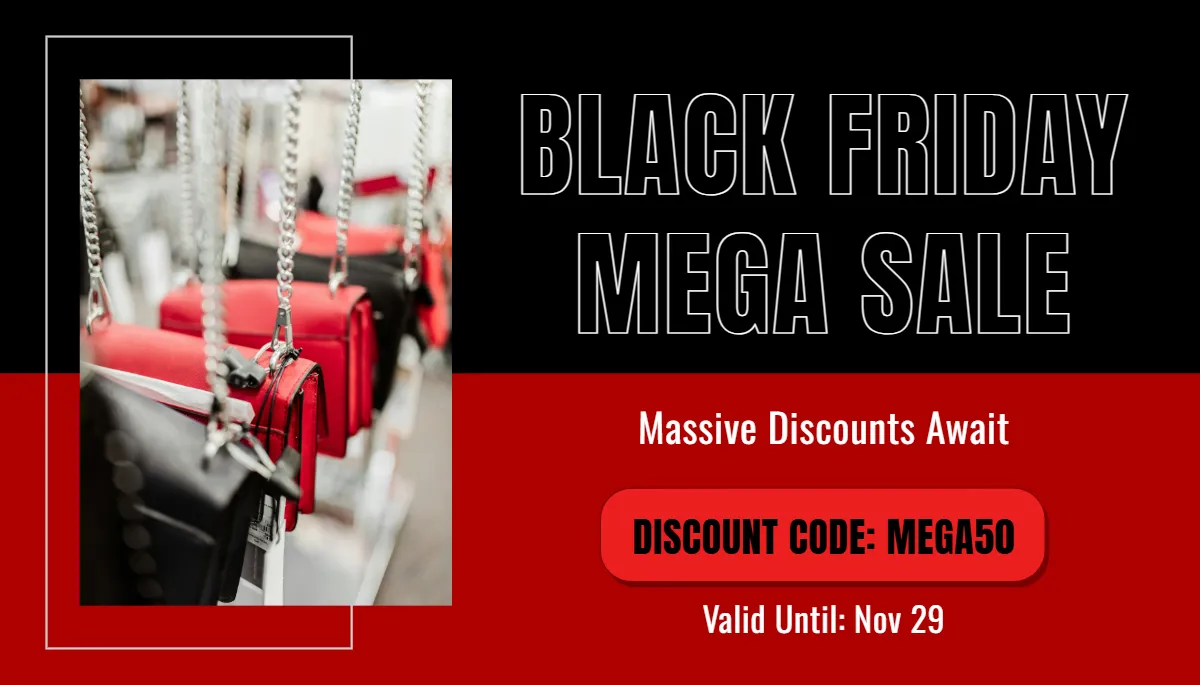 Mega Sale Black Friday Card Template