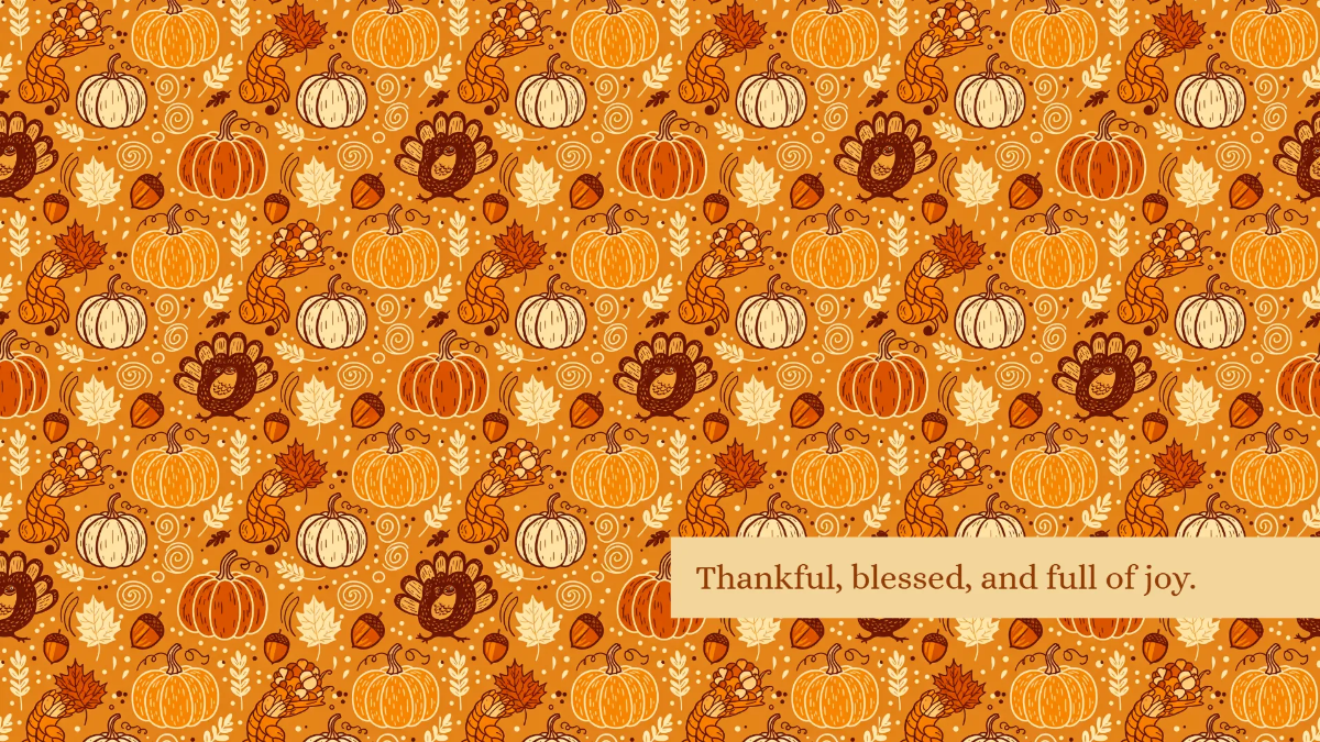 Free Orange Thanksgiving Desktop Wallpaper Template to Edit Online