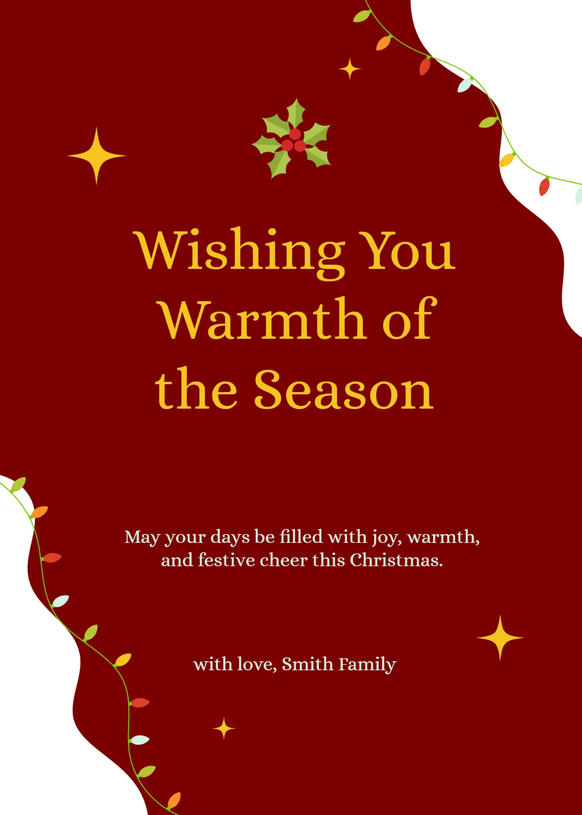 Free Special Christmas Wishes Template to Edit Online