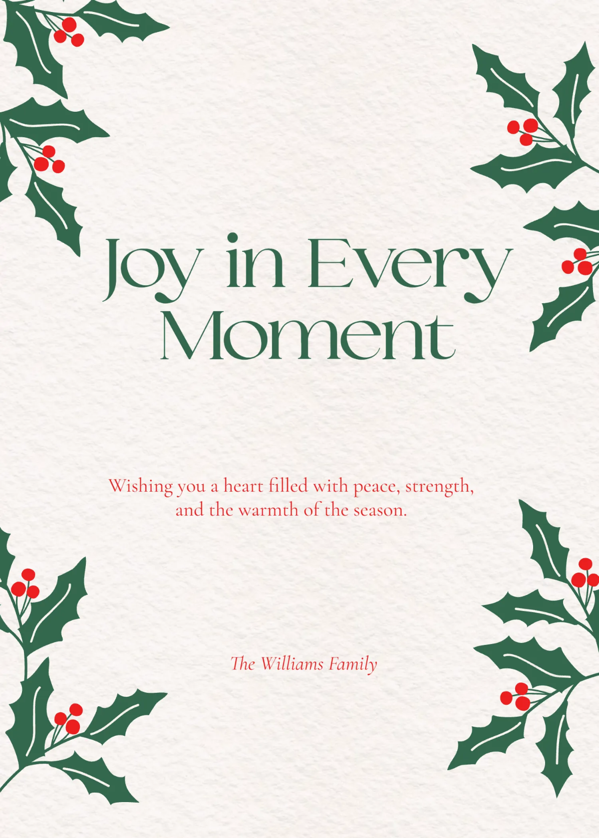 Free Simple Christmas Wishes Template to Edit Online