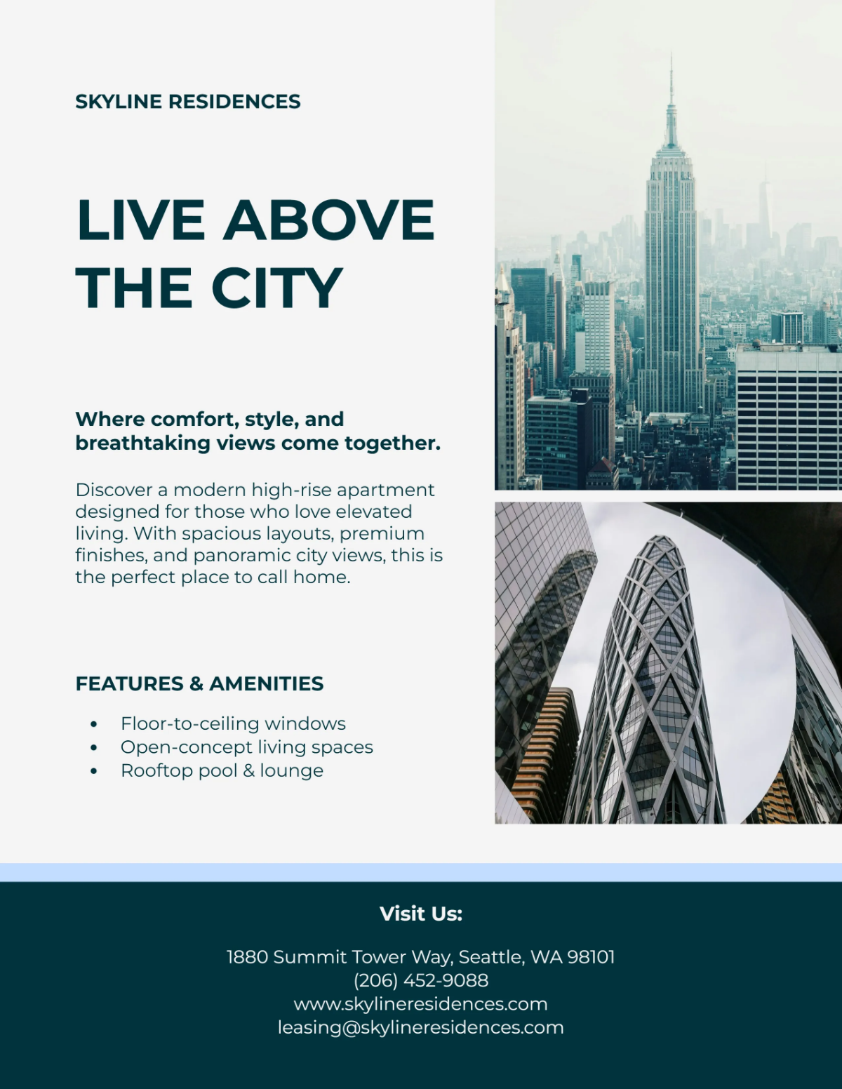 Free High-rise Apartment Flyer Template to Edit Online Free High-rise Apartment Flyer Template to Edit Online