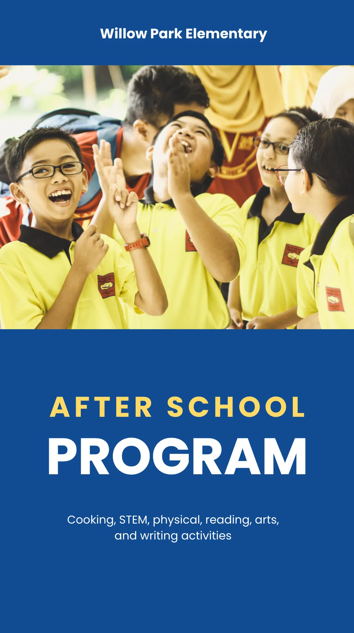 Free After School Program Instagram Story Template to Edit Online