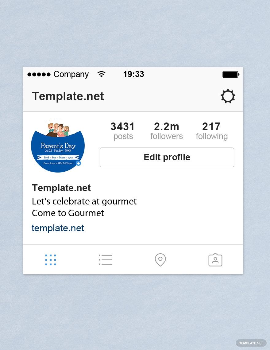 Free Parent's Day Instagram Profile Photo Template
