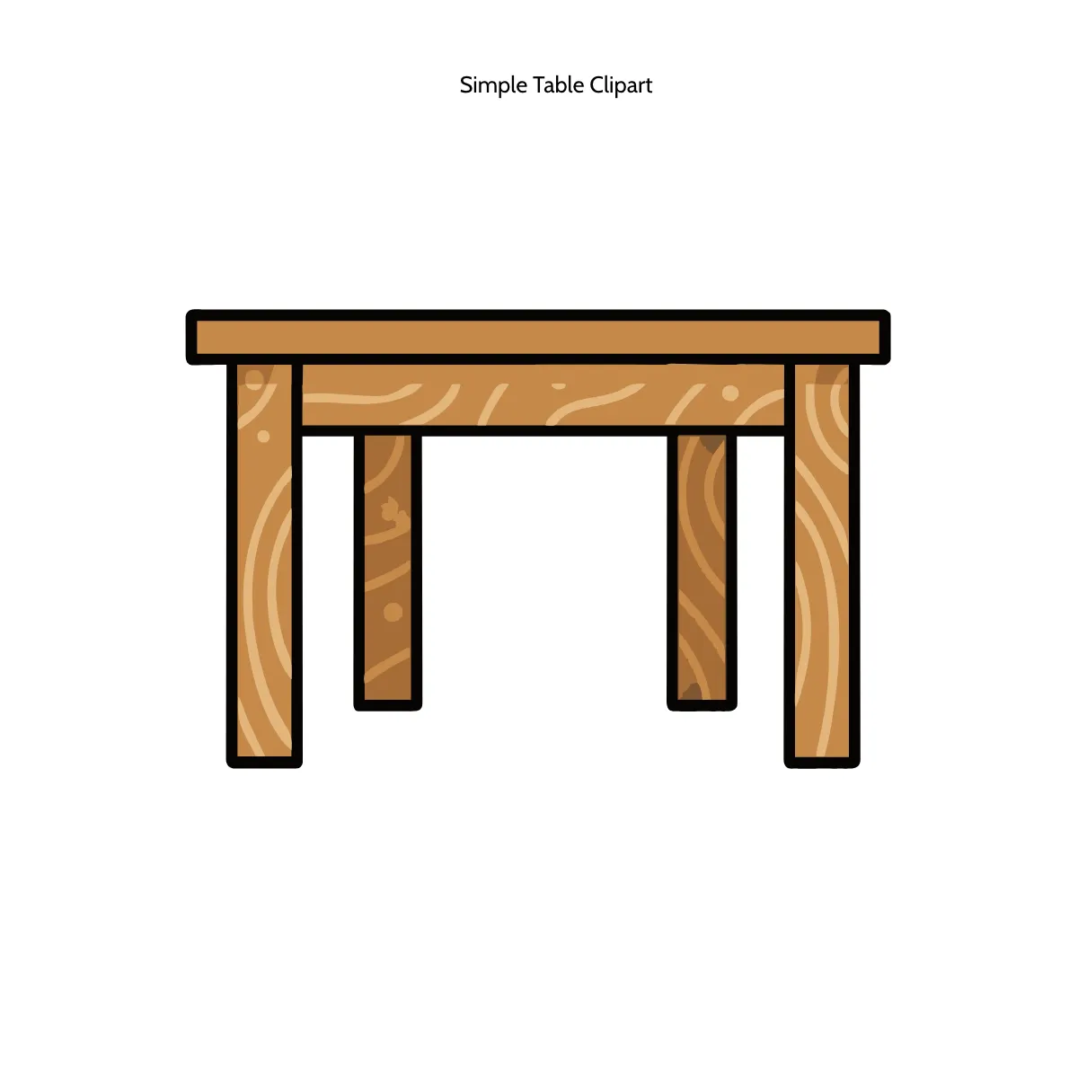 Free Simple Table Clipart Template to Edit Online