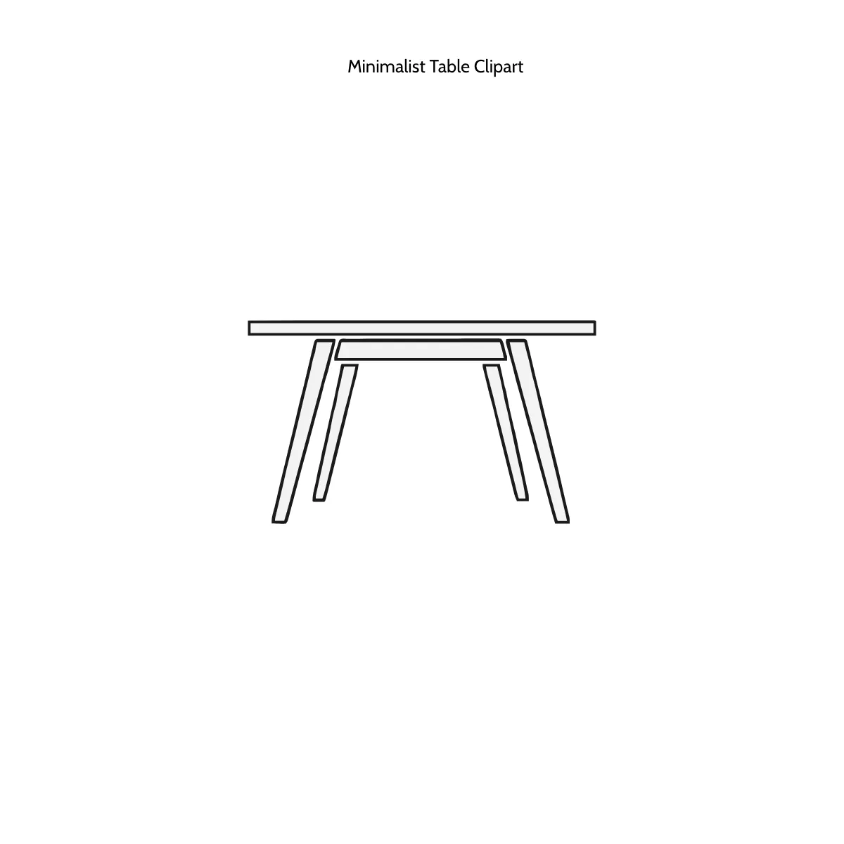 Free Minimalist Table Clipart Template to Edit Online