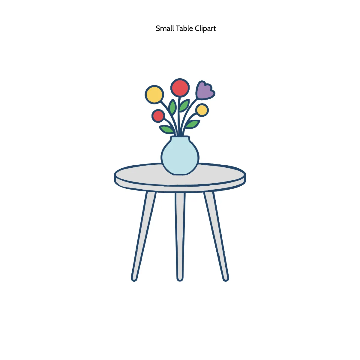 Free Small Table Clipart Template to Edit Online