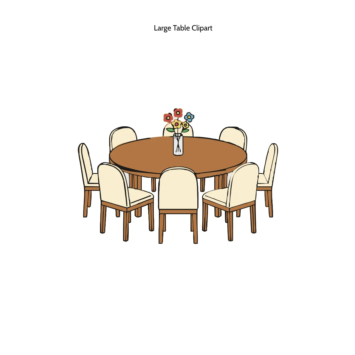 Free Large Table Clipart Template to Edit Online